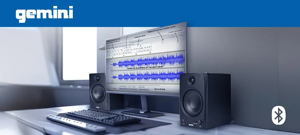 Студийные мониторы Gemini с поддержкой Bluetooth