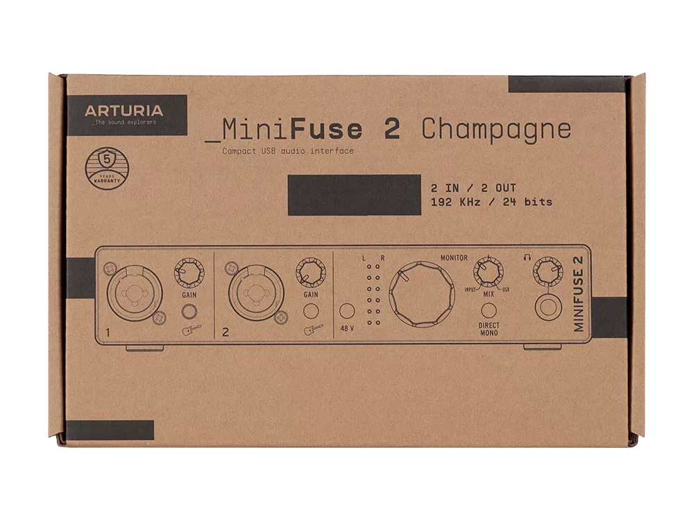 Аудиоинтерфейс USB Arturia MiniFuse 2 Champagne 12