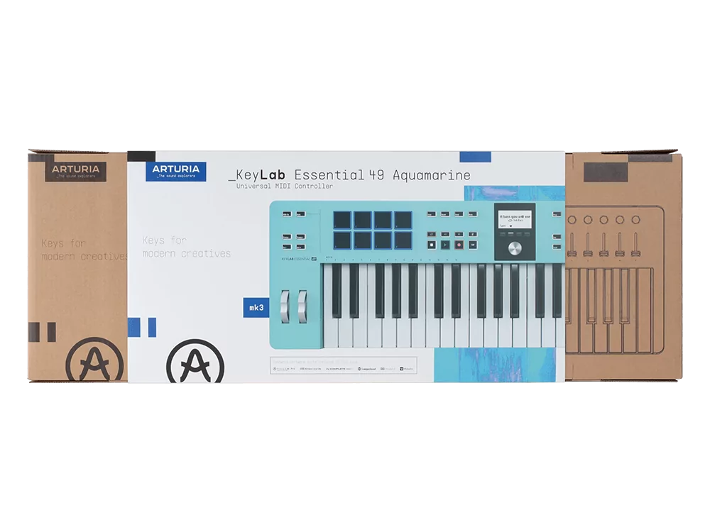 MIDI клавиатура Arturia KeyLab Essential 49 mk3 Aquamarine 15