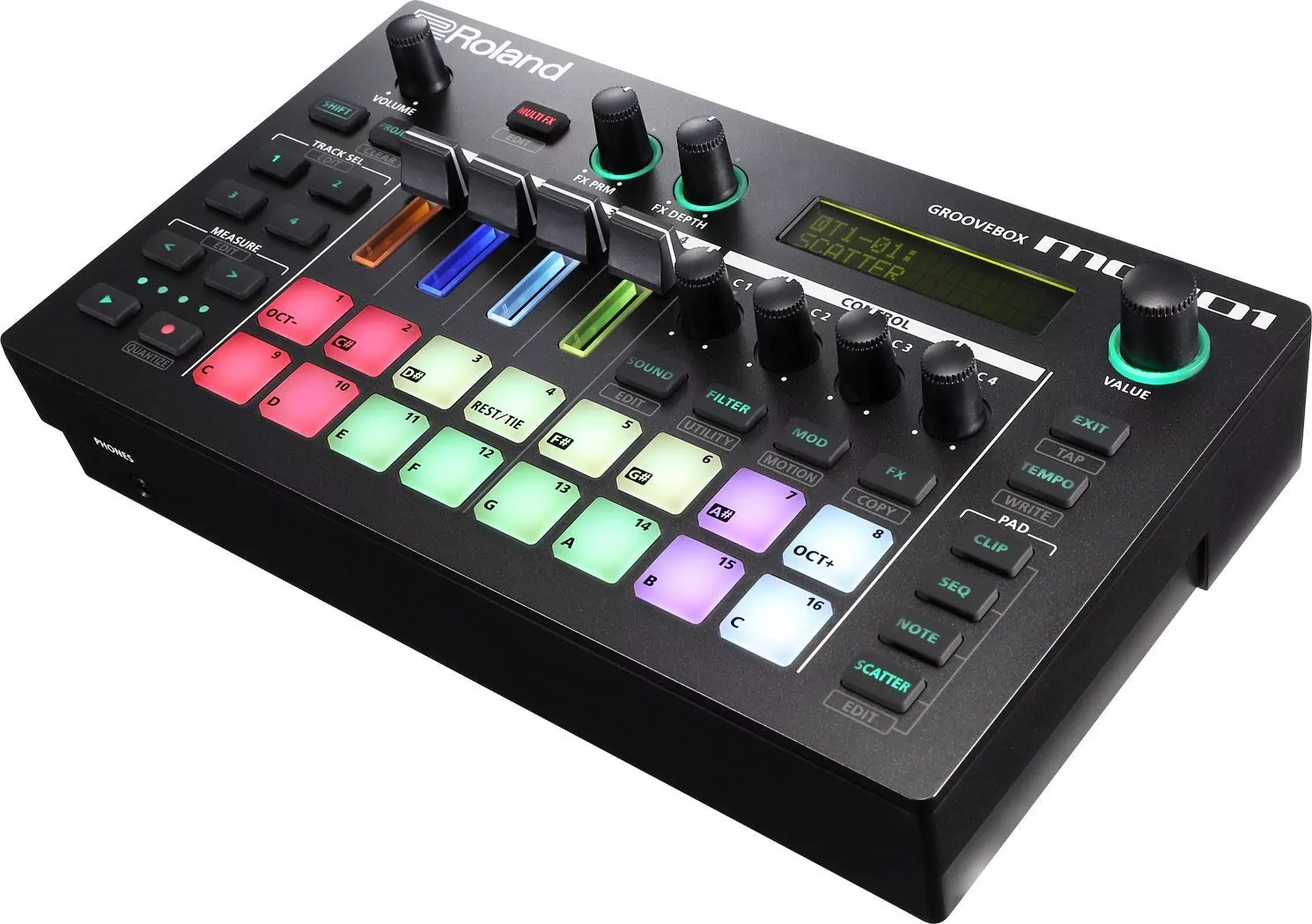 Компактный 4-трековый грувбокс ROLAND MC-101 2