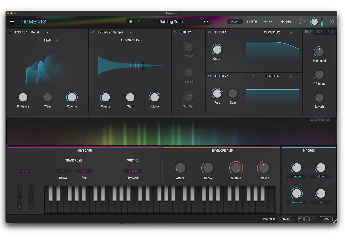 Электронная лицензия Arturia Pigments 6 (electronic license) 3