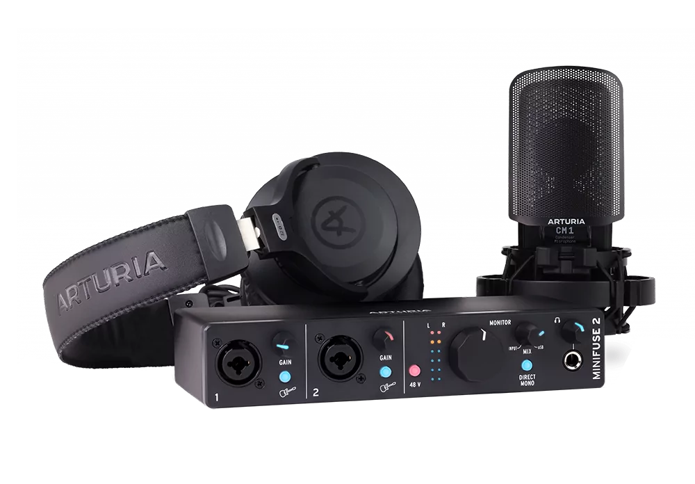 Аудиоинтерфейс USB Arturia MiniFuse Recording Pack Black