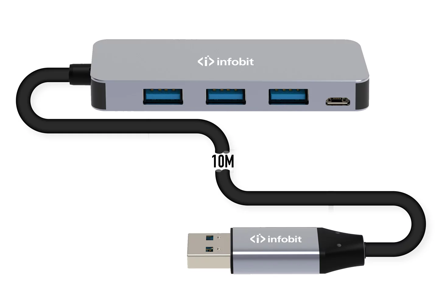 Активный концентратор USB 3.0 Infobit iCable- USB-ACC-H14 4