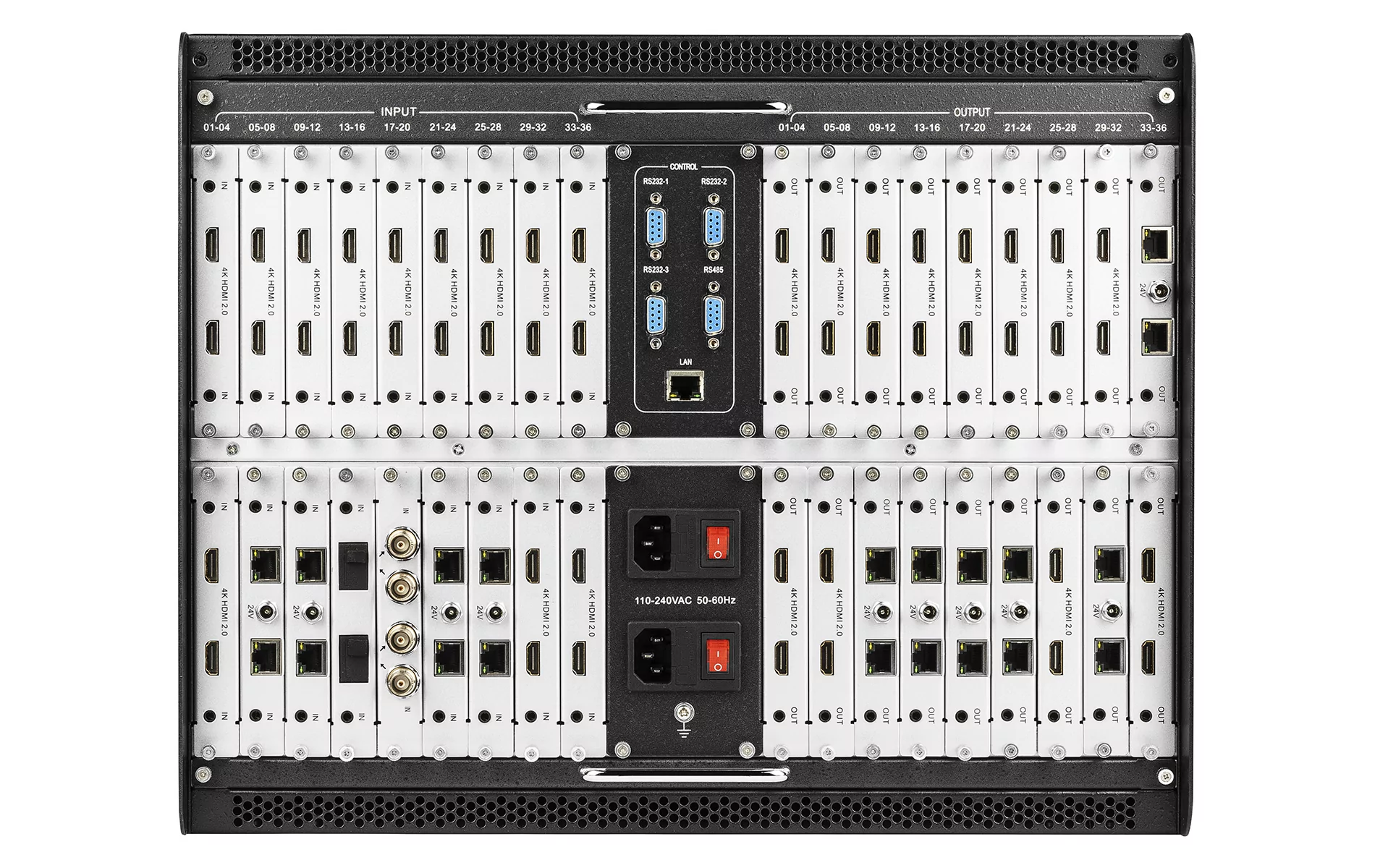 Шасси модульного матричного коммутатора Intrend ITMMS-36x36 3