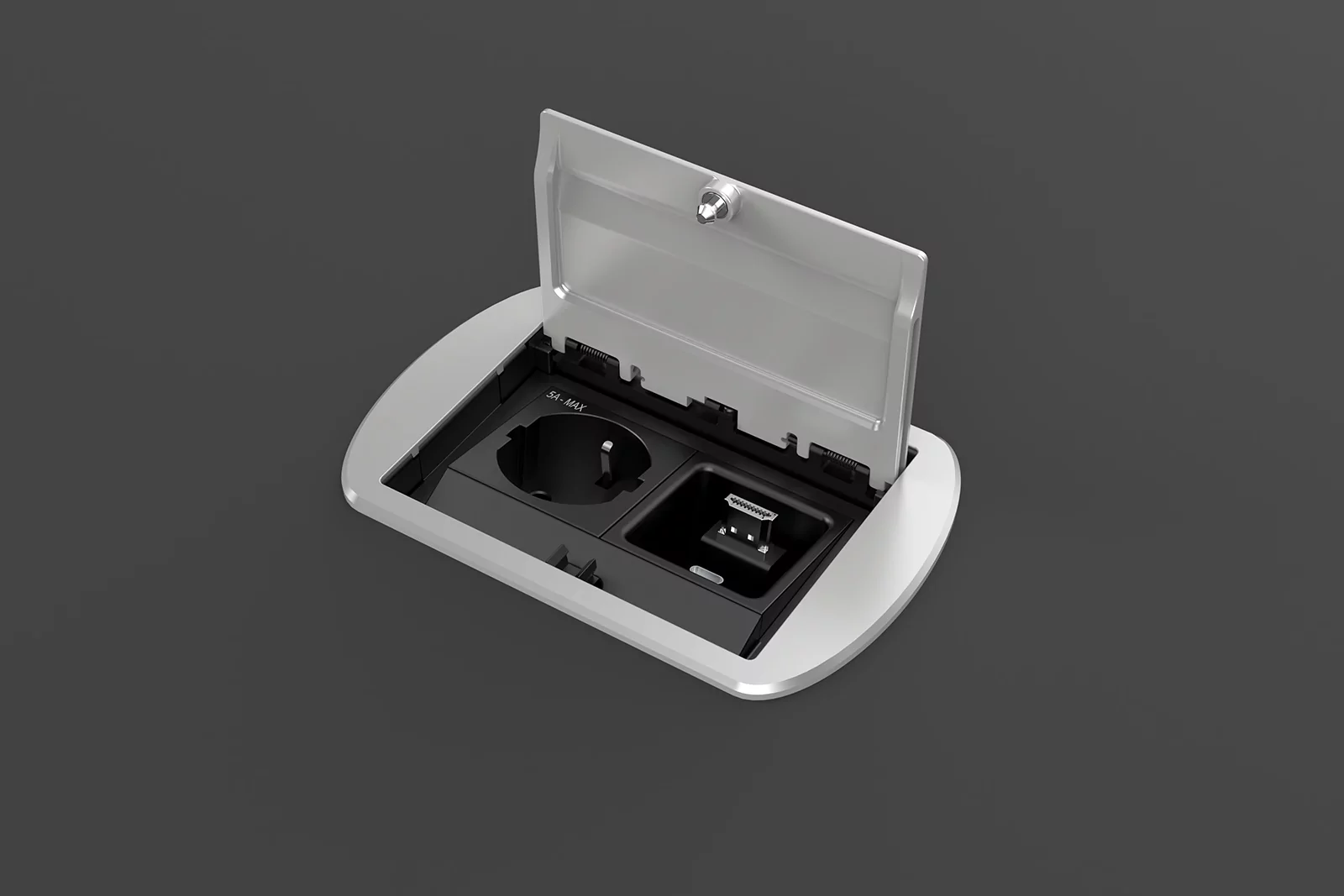 Прямоугольный металлический корпус Wize Pro WRTS-M-4CBOX-S 7