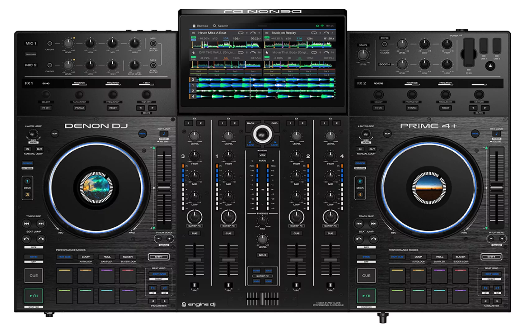 Микшер-семплер (контроллер) Denon DJ Prime 4+ 3