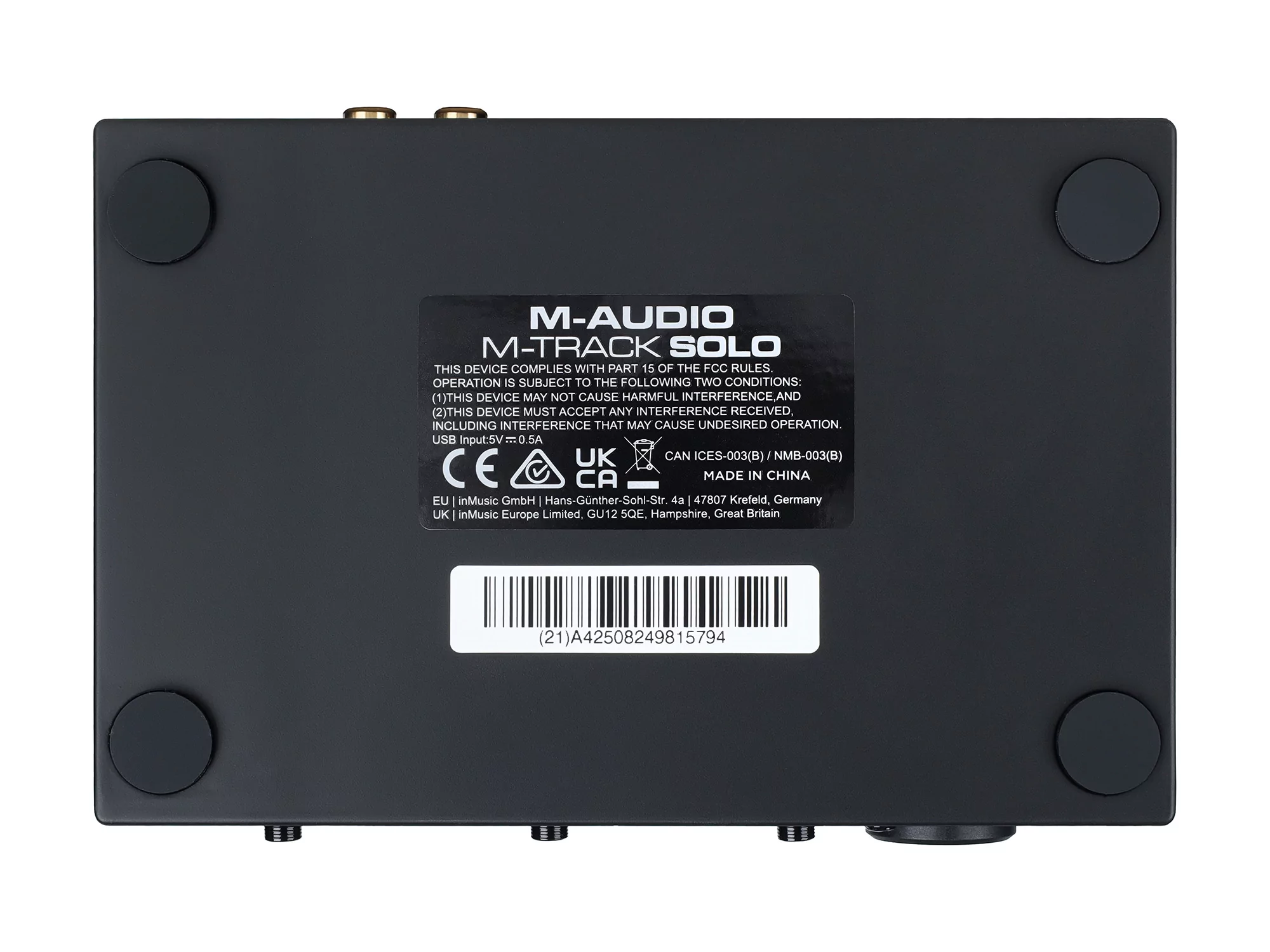 Аудиоинтерфейс USB M-audio M-Track Solo 11
