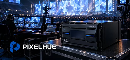 PIXELHUE Q8 — креативный центр управления на большой площадке 