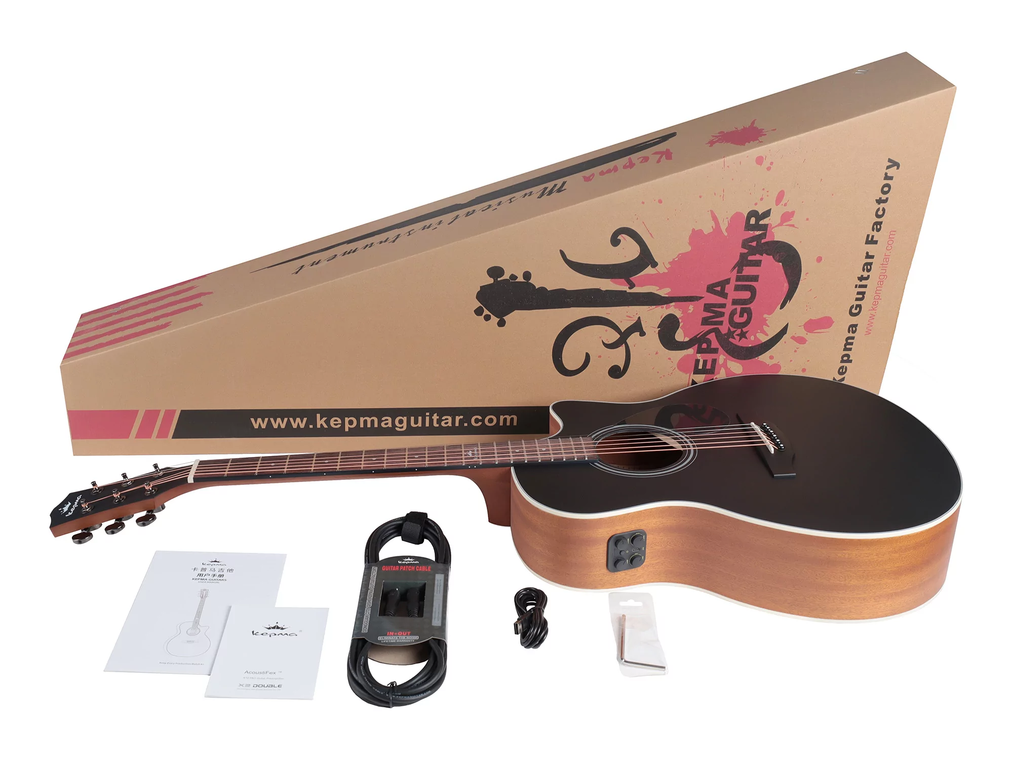 Трансакустическая гитара Kepma A1CEPRO-K10PRO-BKM 5