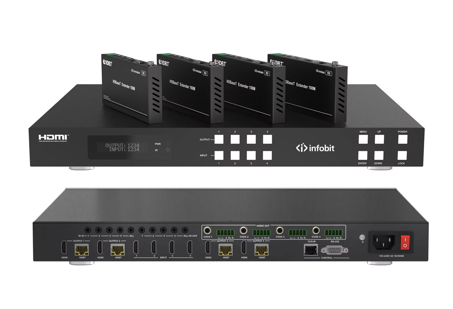 Матричный коммутатор HDMI 4K60 Infobit iMatrix H44H150 2