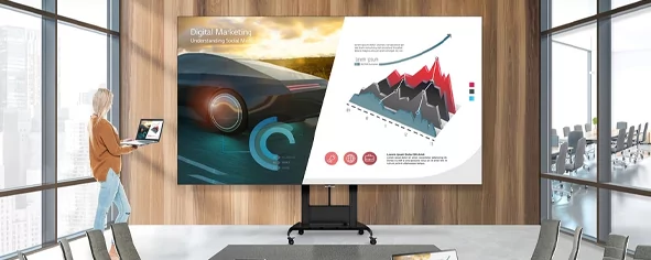 Адаптируйте свой LED-экран или LCD-дисплей большой диагонали под любое помещение со стойкой LG ST-1362FH!