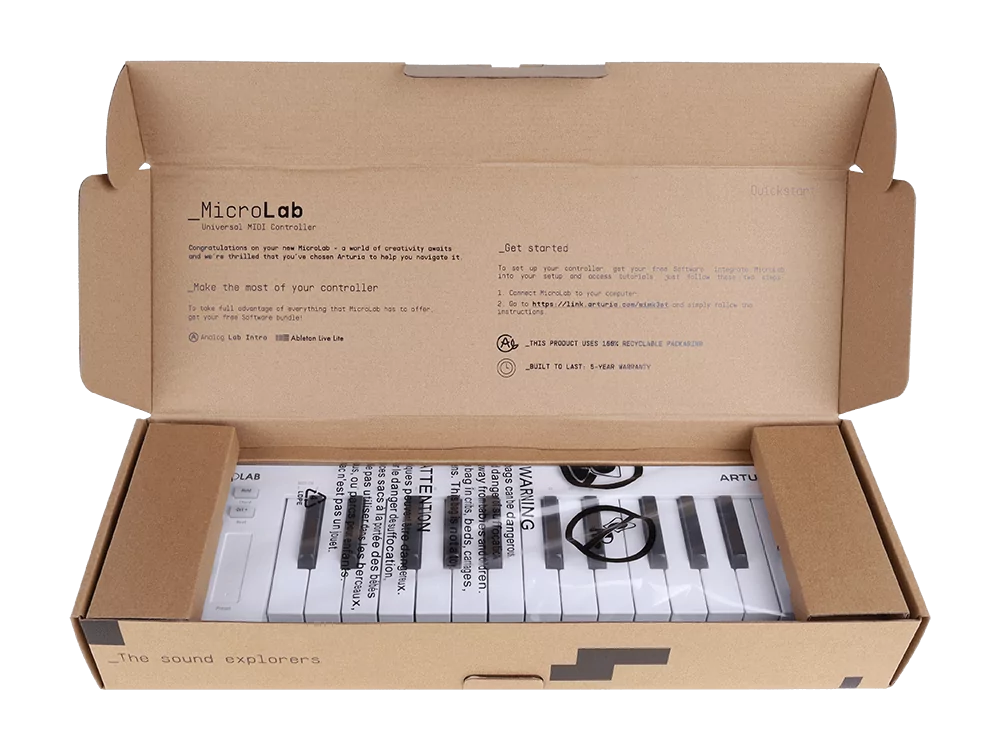 MIDI клавиатура Arturia MicroLab 3 White 14