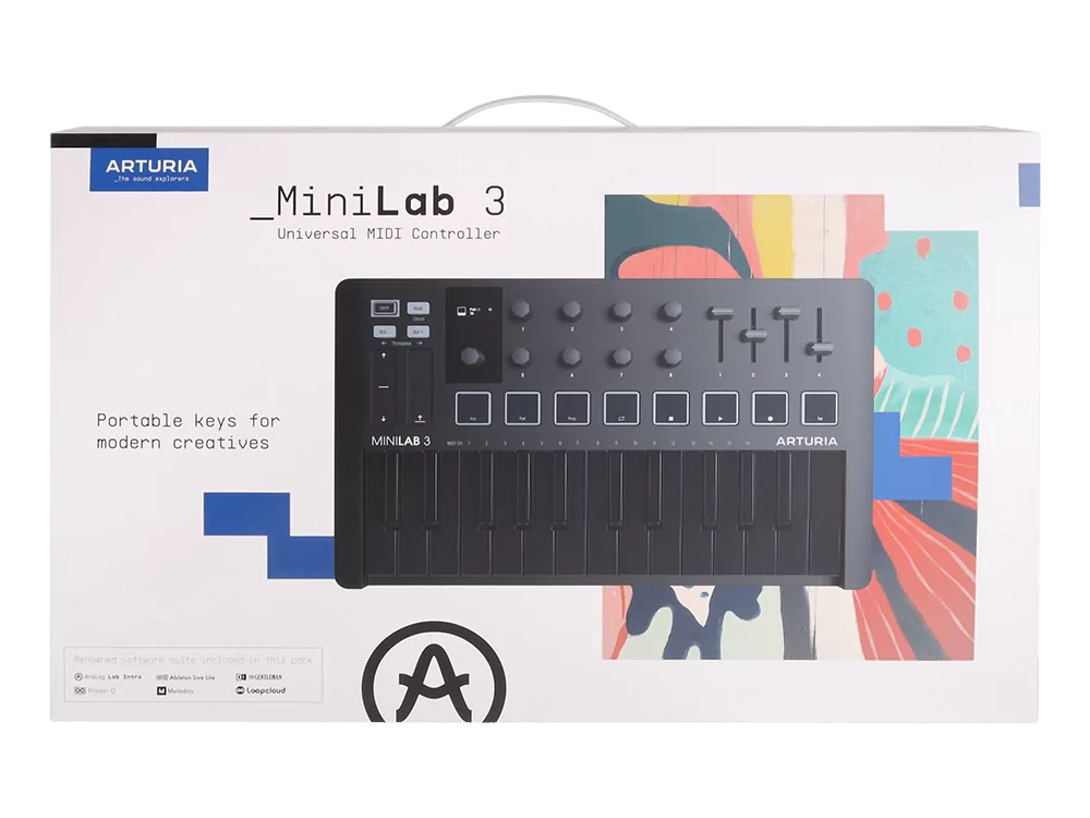 MIDI клавиатура Arturia MiniLAB 3 Deep Black 13