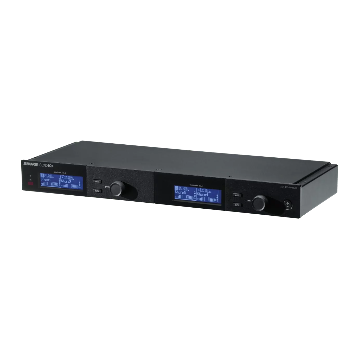 Четырехканальный приемник цифровой радиосистемы SLXD SHURE SLXD4Q+E=-G65 3