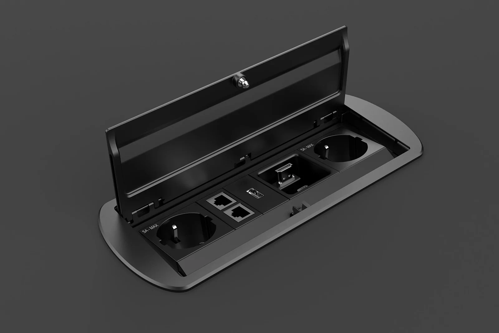 Прямоугольный металлический корпус Wize Pro WRTS-M-8CBOX-B 8