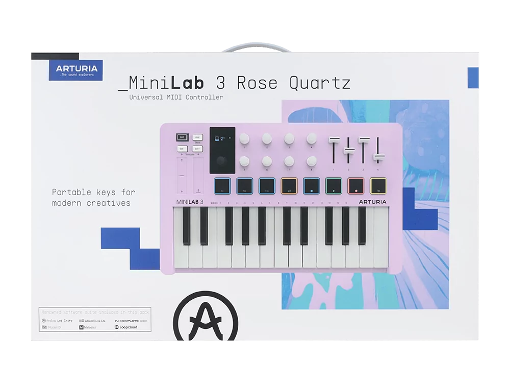 MIDI клавиатура Arturia MiniLAB 3 Rose Quartz 14