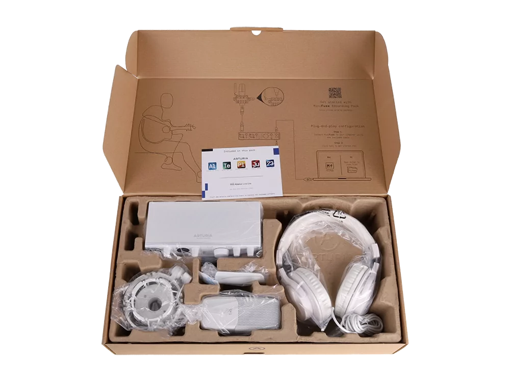 Аудиоинтерфейс USB Arturia MiniFuse Recording Pack White 8