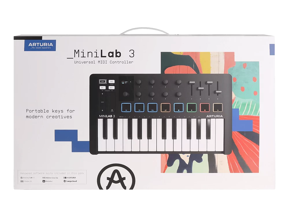 MIDI клавиатура Arturia MiniLAB 3 Black Edition 12