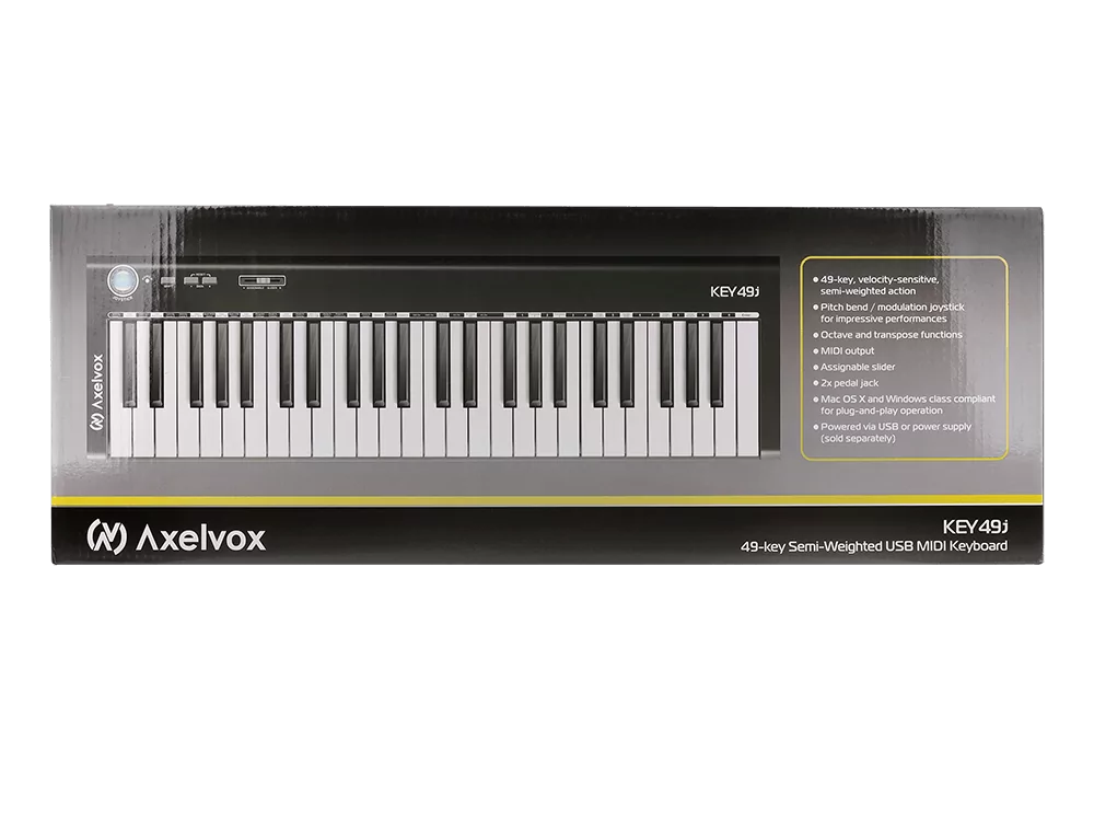 MIDI клавиатура Axelvox KEY49j Black 15