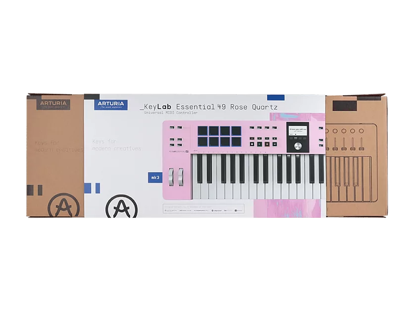 MIDI клавиатура Arturia KeyLab Essential 49 mk3 Rose Quartz 15
