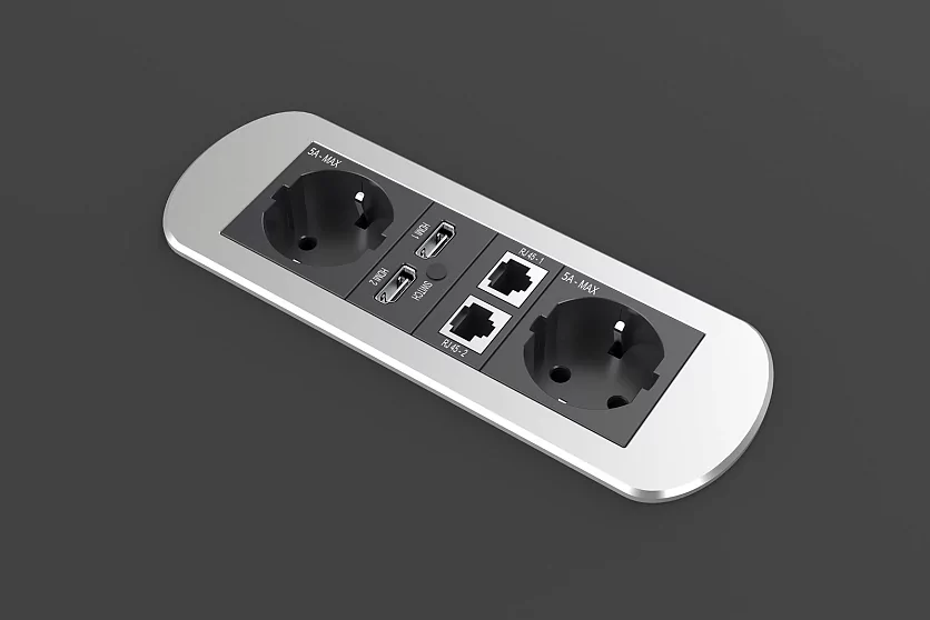 Прямоугольный металлический корпус Wize Pro WRTS-M-6BOX-S 4