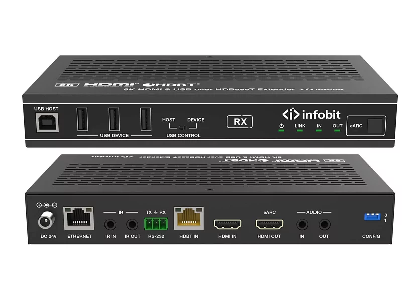 Удлинитель сигнала HDMI,USB Infobit iTrans E90U8K 3