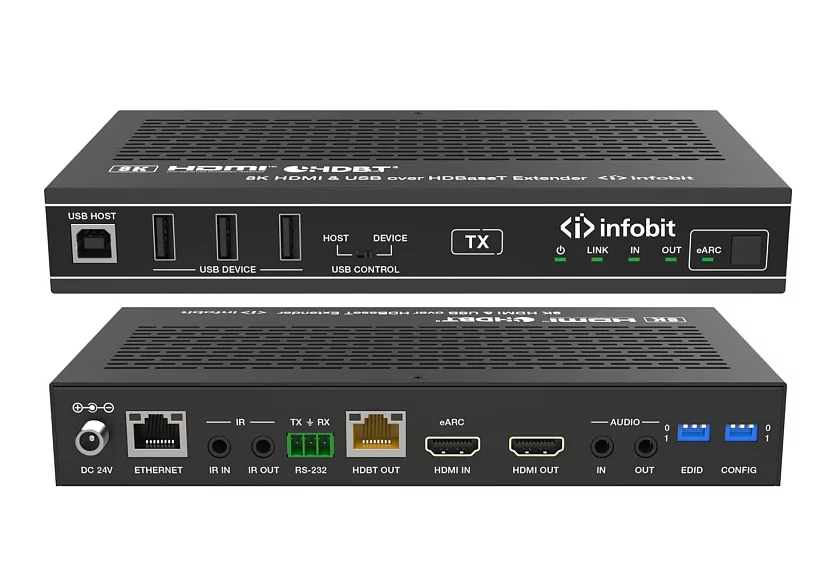 Удлинитель сигнала HDMI,USB Infobit iTrans E90U8K 2