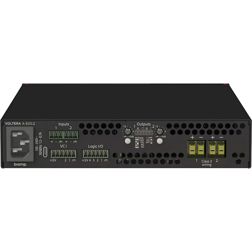 Двухканальный, 600-ваттный аналоговый усилитель Biamp Voltera A 600.2 2