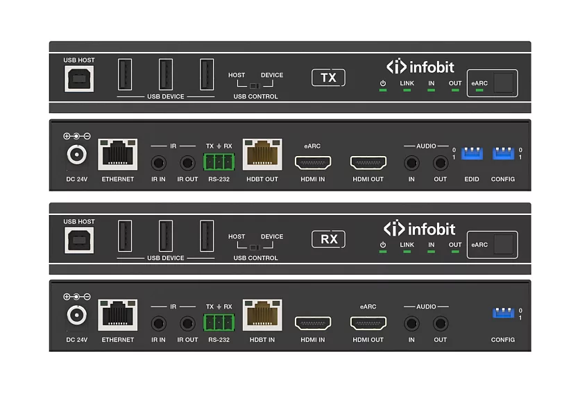 Удлинитель сигнала HDMI,USB Infobit iTrans E90U8K 4