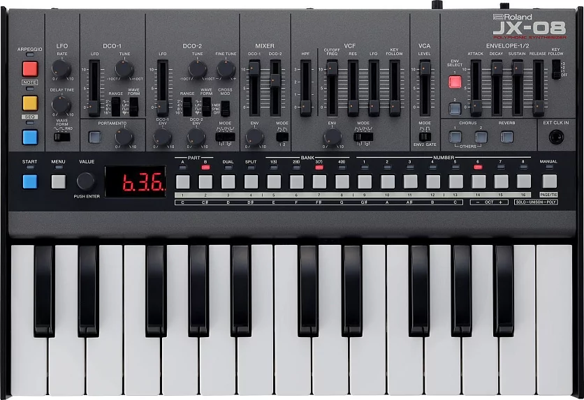 Компактный настольный синтезатор ROLAND JX-08