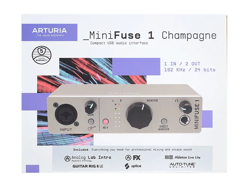 Аудиоинтерфейс USB Arturia MiniFuse 1 Champagne 15