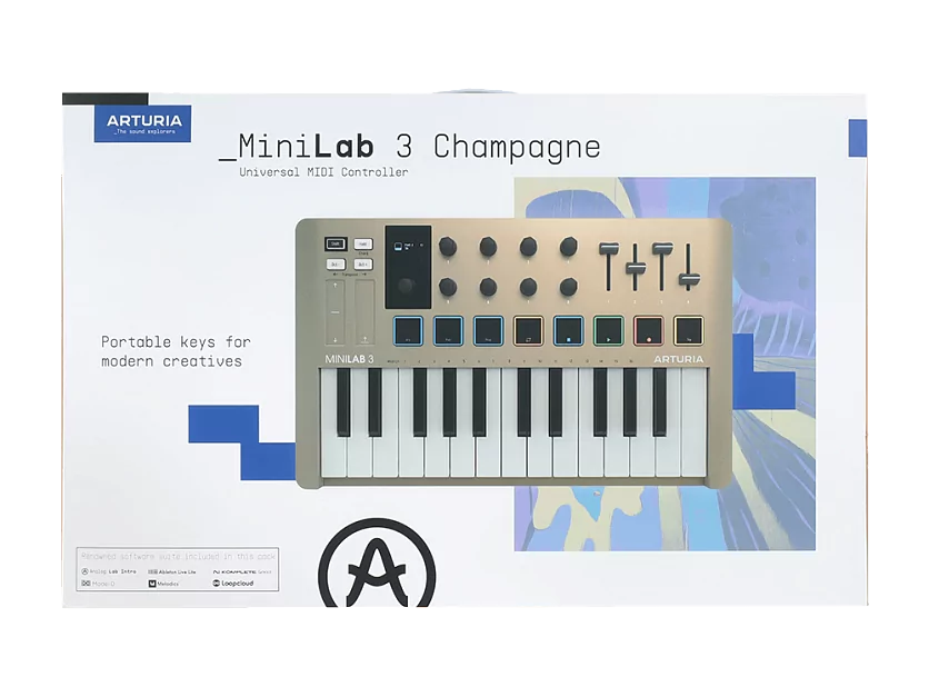 MIDI клавиатура Arturia MiniLAB 3 Champagne 10