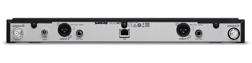 Двухканальный приемник цифровой радиосистемы SLXD SHURE SLXD4DE=-H56 2