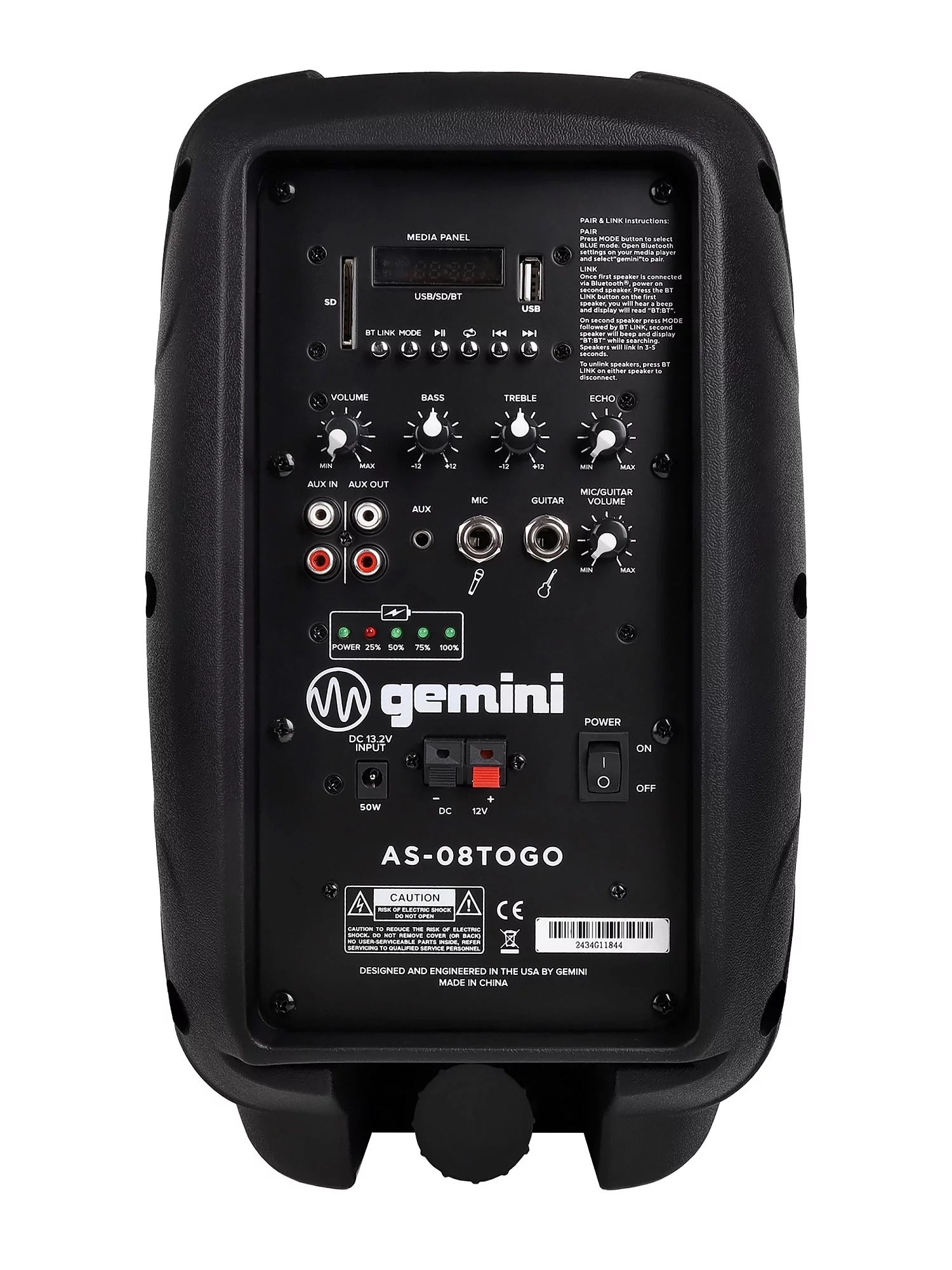 Акустическая система Gemini AS-08TOGO 8