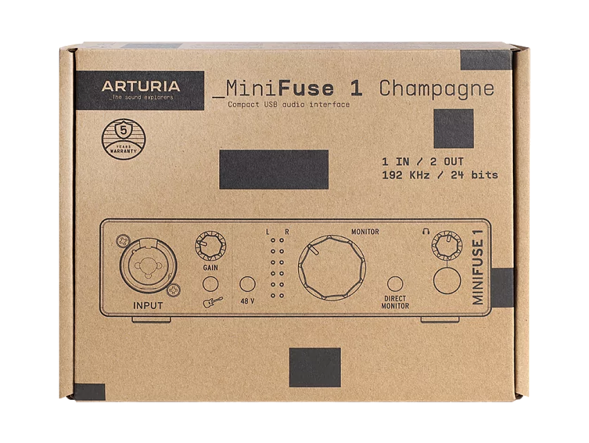 Аудиоинтерфейс USB Arturia MiniFuse 1 Champagne 17