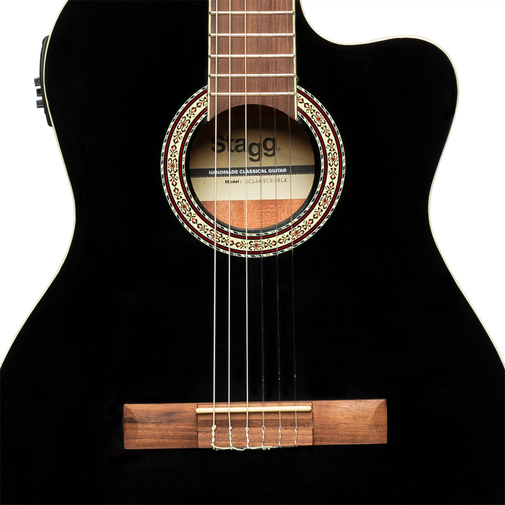 Электроакустическая гитара STAGG SCL60 TCE BLK 7