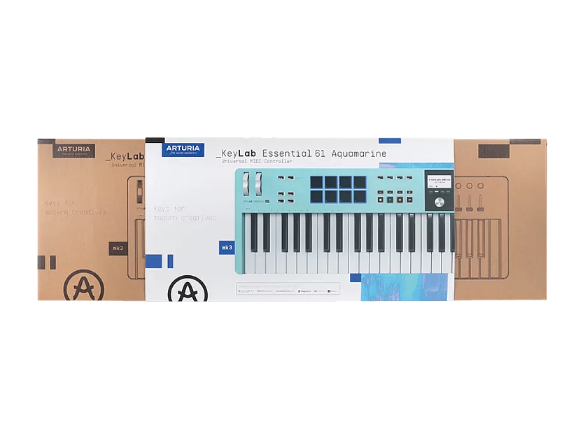 MIDI клавиатура Arturia KeyLab Essential 61 mk3 Aquamarine 14