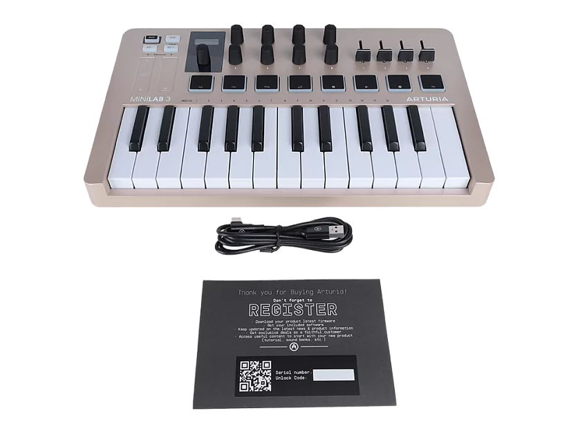 MIDI клавиатура Arturia MiniLAB 3 Champagne 5