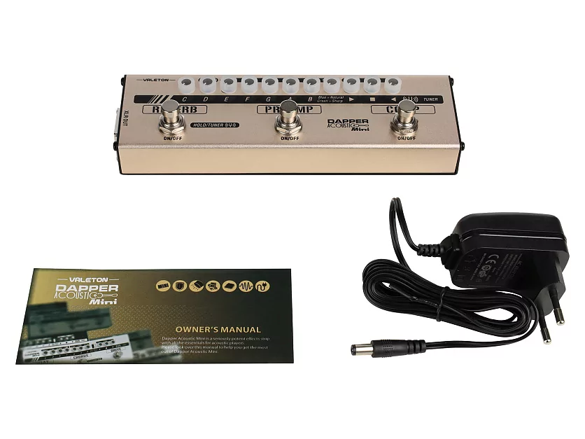 Напольная компактная гитарная педаль Dapper Acoustic Mini Valeton MES-4 12