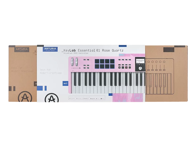 MIDI клавиатура Arturia KeyLab Essential 61 mk3 Rose Quartz 14