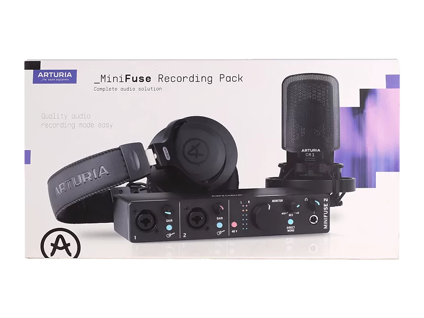 Аудиоинтерфейс USB Arturia MiniFuse Recording Pack Black 20