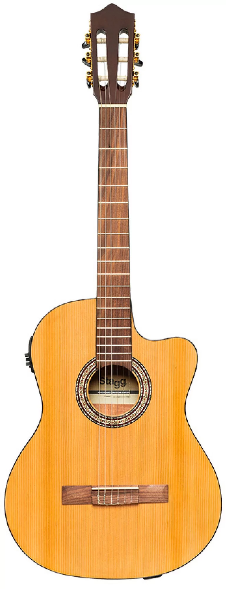 Электроакустическая гитара STAGG SCL60 TCE NAT 2