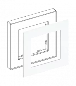 Вставка на 1 пост, акрил белый iRidi INP113