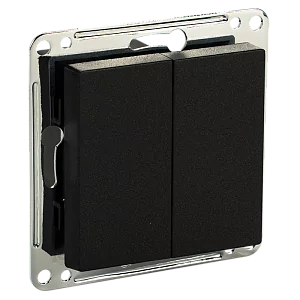 Сценарный выключатель 2-кл, модуль 55х55, dc, Черный iRidi Ddc-00-55-0205