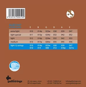 Комплект струн GALLI STRINGS AGB1047-12 2