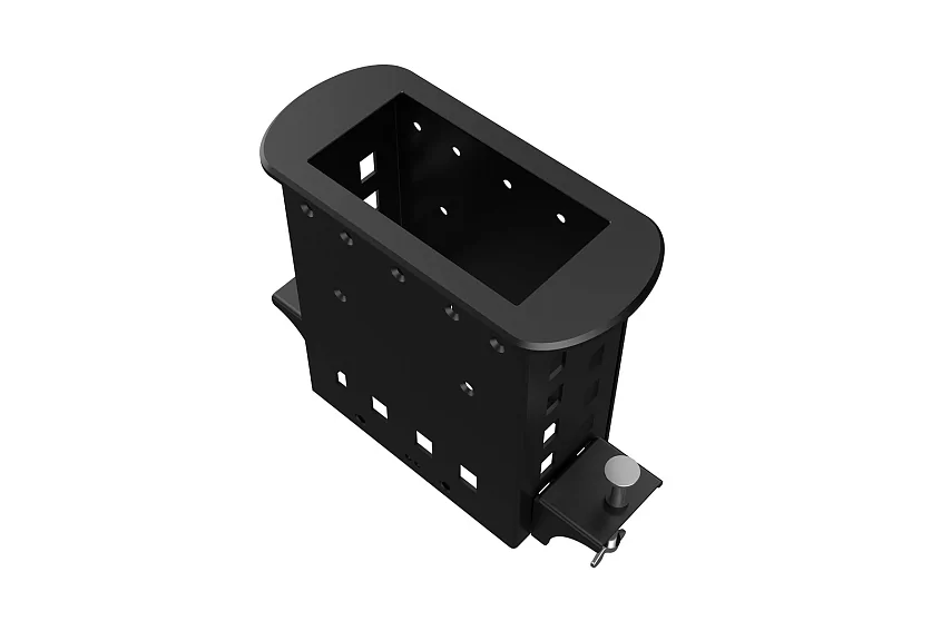 Прямоугольный металлический корпус Wize Pro WRTS-M-4BOX-B