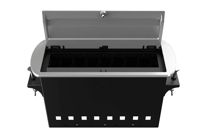 Прямоугольный металлический корпус Wize Pro WRTS-M-8CBOX-S 6