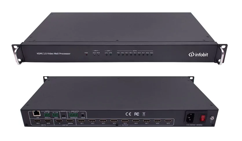 Контроллер видеостены 4K60 HDMI Infobit iWall 209