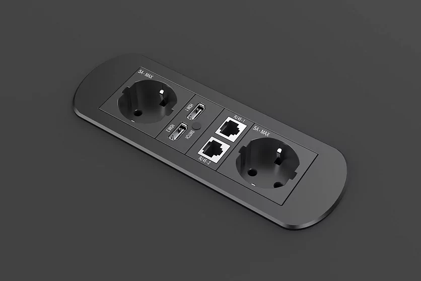 Прямоугольный металлический корпус Wize Pro WRTS-M-6BOX-B 4