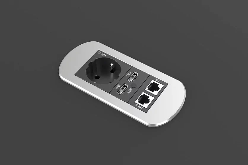 Прямоугольный металлический корпус Wize Pro WRTS-M-4BOX-S 4